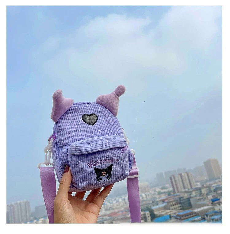 Kawaii Sanrio Plush Bag My Melody Kuromi Cartoon Animal Handbag Cute Cinnamoroll Storage Tote Bags Women Girls Birthday Gifts