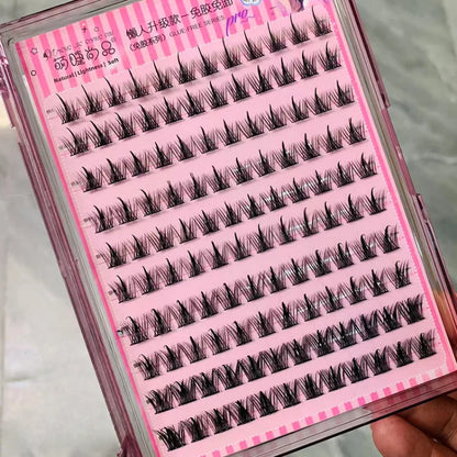 Large-capacity Self Adhesive Lashes Pure Wild False Eyelashes Glue-free Fake Eyelashes Natural Lash Clusters Novice Eyelashes