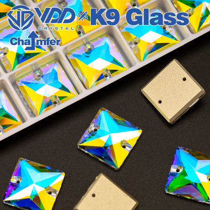 VDD Chamfer AAAAA Top Quality K9 Glass Sew On Rhinestones Sewing Crystal AB Flatback Stone For Clothes Accessories Wedding Dress