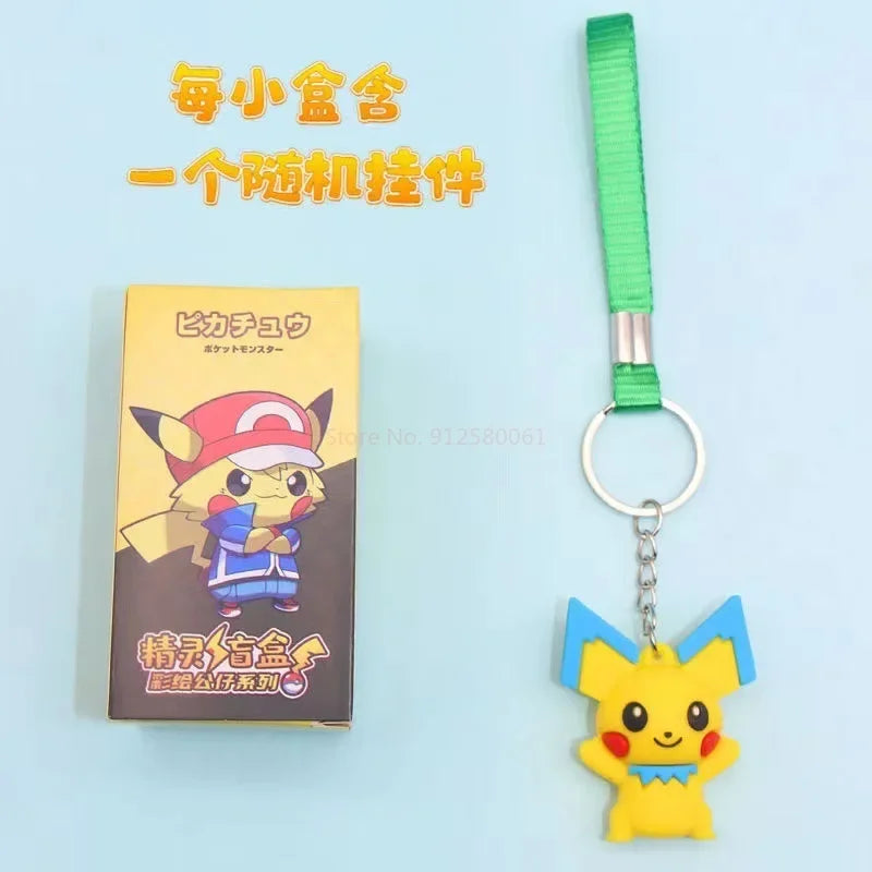 24 Pcs Set Pokemon Random Box Action Figure Cute Different Styles Pikachu Doll Keychain Anime Cartoon Ornaments Model Toys Gift