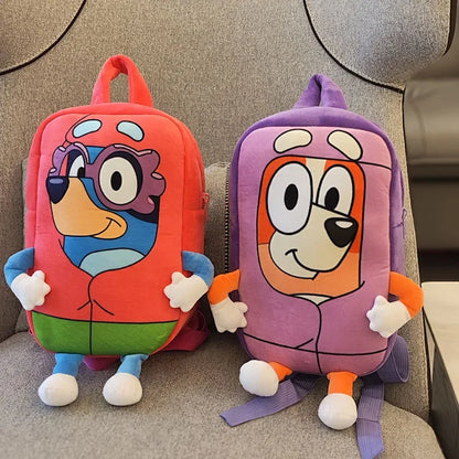 Bluey Anime Figures Kindergarten Kids Schoolbag Cartoon Bingo Plush Family Backpack Picnic Travel Photo Snack Bag Children Gifts