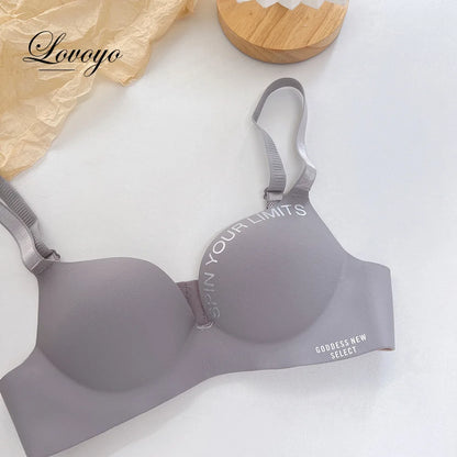 Fashion Women Seamless Bra Sexy Push Up Bralette Underwear Wireless Female Lingerie Letter Pattern Bras Three Quarters