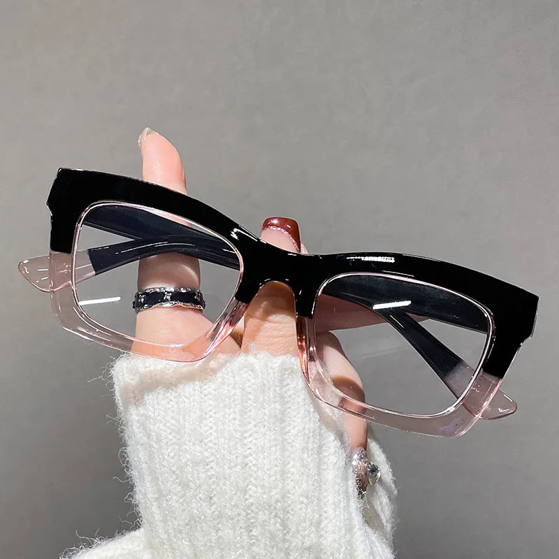 Retro Bag Color Anti-blue Glasses Europe And The United States Ins Wind Flat Mirror Female Color Glasses