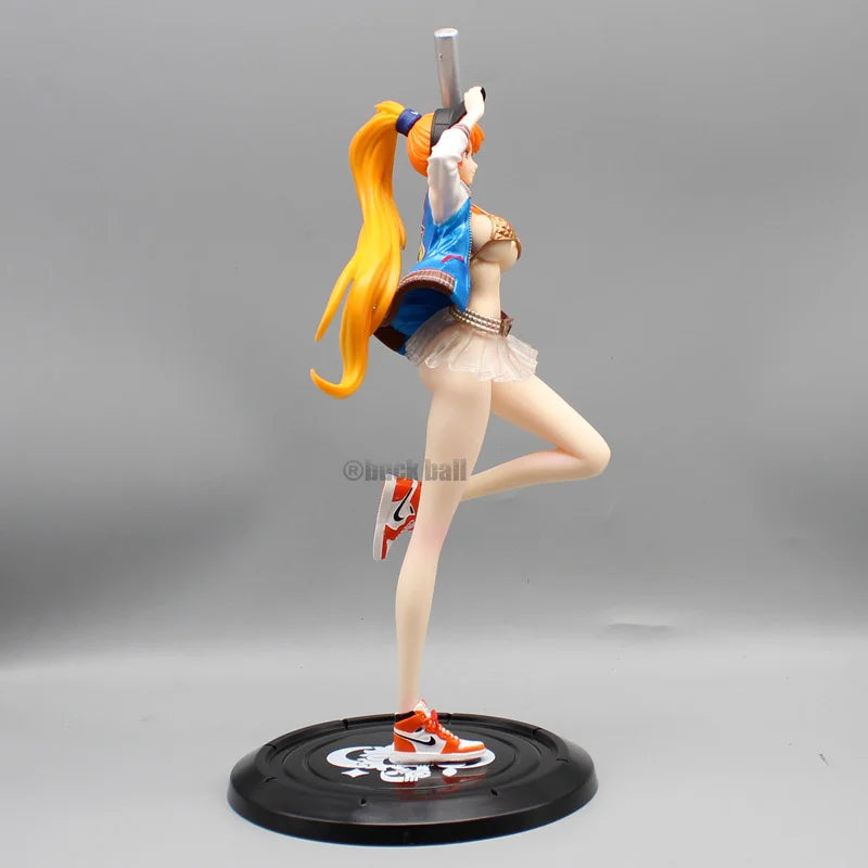 Nami Thief Cat Figurine One Piece Nami Anime Figure 34cm Pvc Statue Model Dolls Collectible Room Ornament Children Toy Kid Gifts