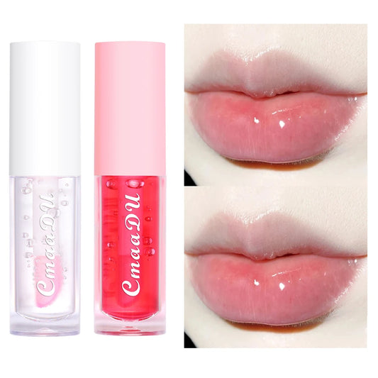 Fruit Lip Gloss Temperature Color Changing Mirror Lip Oil Plumping Moisturizing Reducing Lip Lines Waterproof Lip Balm Cosmetics