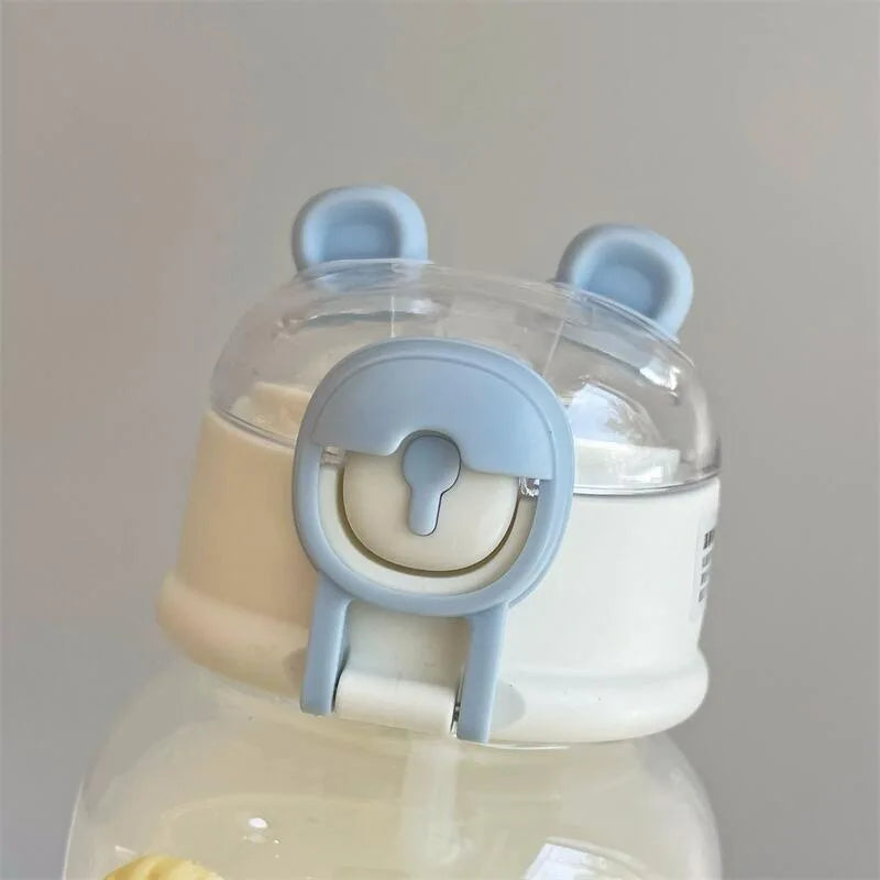 500ML Sanrio Hello Kitty Pochacco Transparent Straw Cup Anime Cartoon Kuromi Cinnamoroll For Kid Kawaii Bottle Water Cup Gifts