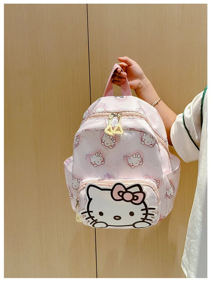 Sanrio Hello Kitty Cinnamoroll Saco De Livro Dos Desenhos Animados, Mochila Estudante Kawaii, Bolsa De Ombro De Alta Capacidade,