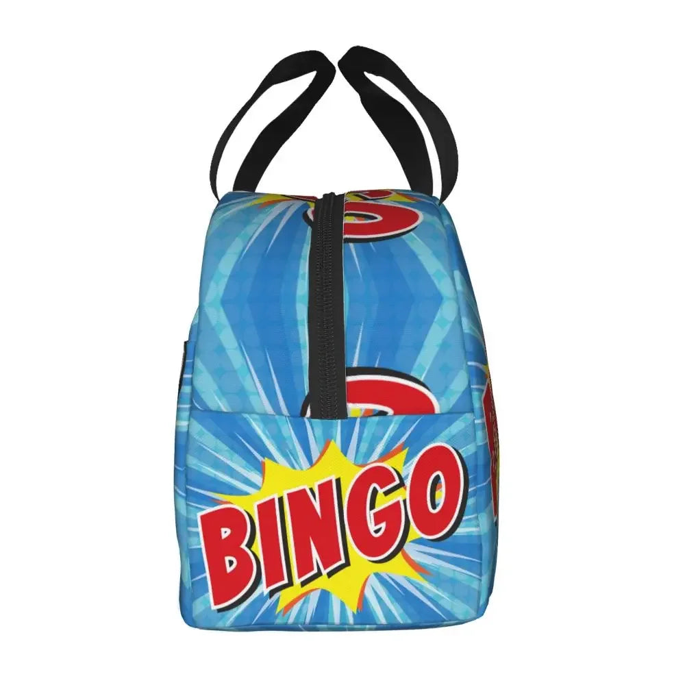 Hot Game Bingo Lunch Bag Leakproof Cooler Thermal Insulated Lunch Box For Women Kids School Beach Camping Travel Food Tote Bags