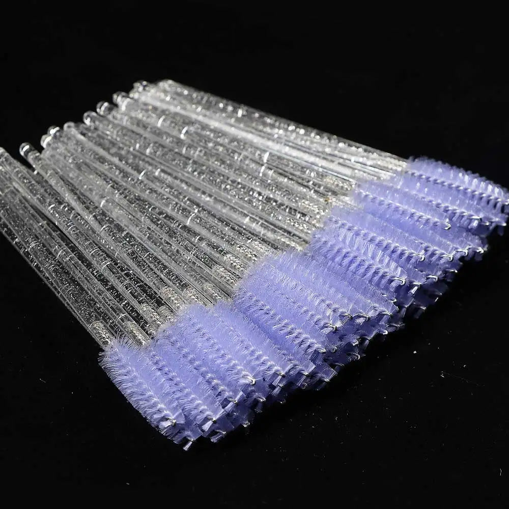 Disposable Crystal Eyelashes Brush Comb 50Pcs Eye Lashes Extension Mascara Wands Makeup Professional Makeup Beauty Tool