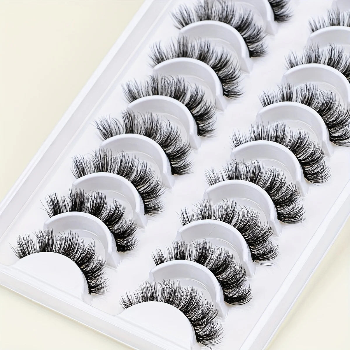 10 Pairs 5D Fluffy Mink Eyelashes 3D Natural False Eyelashes Mink Lashes Soft Eyelash Extension Makeup Kit Tool