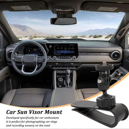 Sports Camera Sunshade Bracket 360 Adjustable Camera Car Mount Bracket Car Mount Accessories Phone Clamp Holder For Car Bloggers