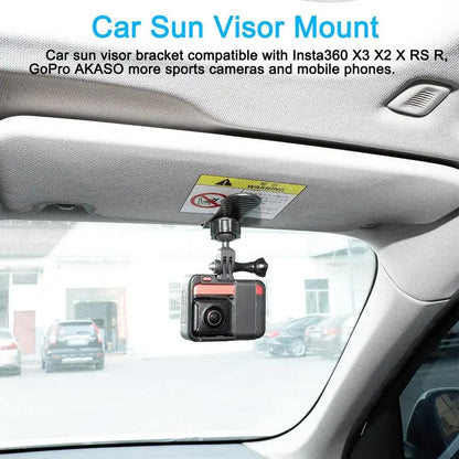 Sports Camera Sunshade Bracket 360 Adjustable Camera Car Mount Bracket Car Mount Accessories Phone Clamp Holder For Car Bloggers