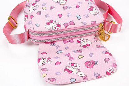 Kawaii Sanrio Hello Kitty Cartoon Anime Kuromi My Melody Messenger Bag Toy Cute Coin Purse Shoulder Bag Toy Girls Handbags