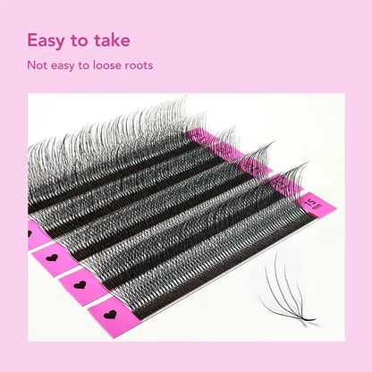 DIYDAY New Style 5D W Shape Eyelash Extensions Different lengths 5D W-Shaped False Eyelashes Natural Soft Easy Fan Lashes