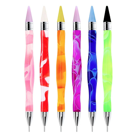 Professional Double Headed Acrylic Nail Art Pen Marbling Printed Painting Dotting Pens Manicure DIY Beauty Tools