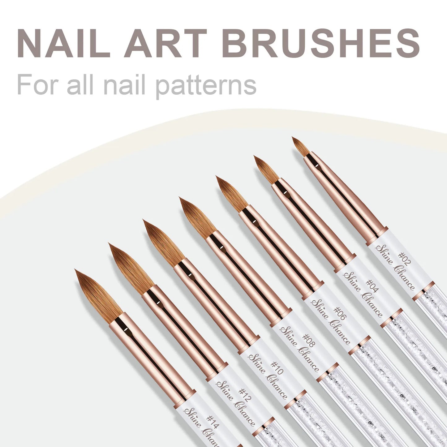 100% Kolinsky Sable Nail Acrylic Brush UV Gel Carving Pen Brush Liquid Powder Nail Drawing Nail Brush Acrylic Powder