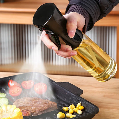 Transparent Kitchen Oil Bottle Thickened PP Cooking Oil Spray Olive Oil Bottle Fitness Barbecue Spray Oil Dispenser