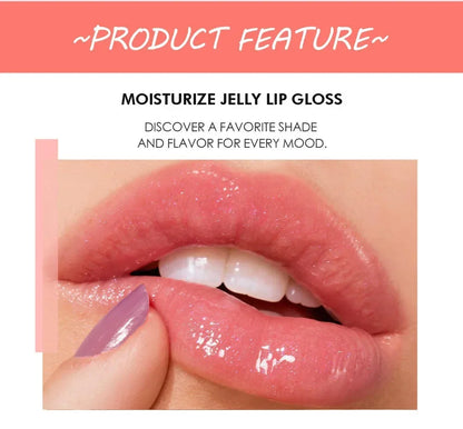 Moisturizing Gloss Plumping Lip Gloss Lip Plumper Makeup Glitter Nutritious Liquid Lipstick Cherry Jelly Oil Clear Lip Gloss