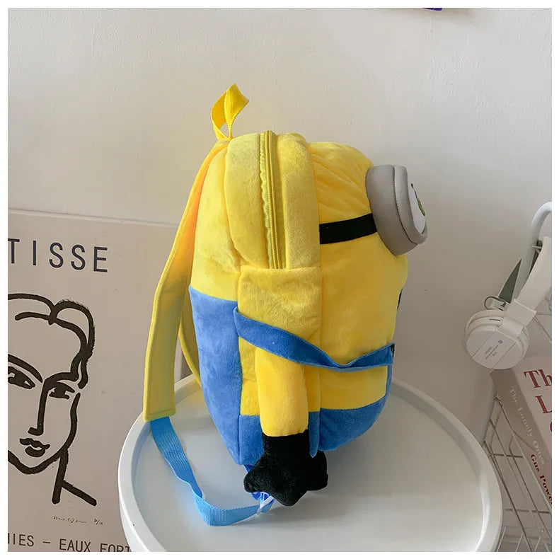 New Cartoon Anime Plush Backpack Minions Doll Large Size School Bag Large Capacity Student Cartoon Backpack