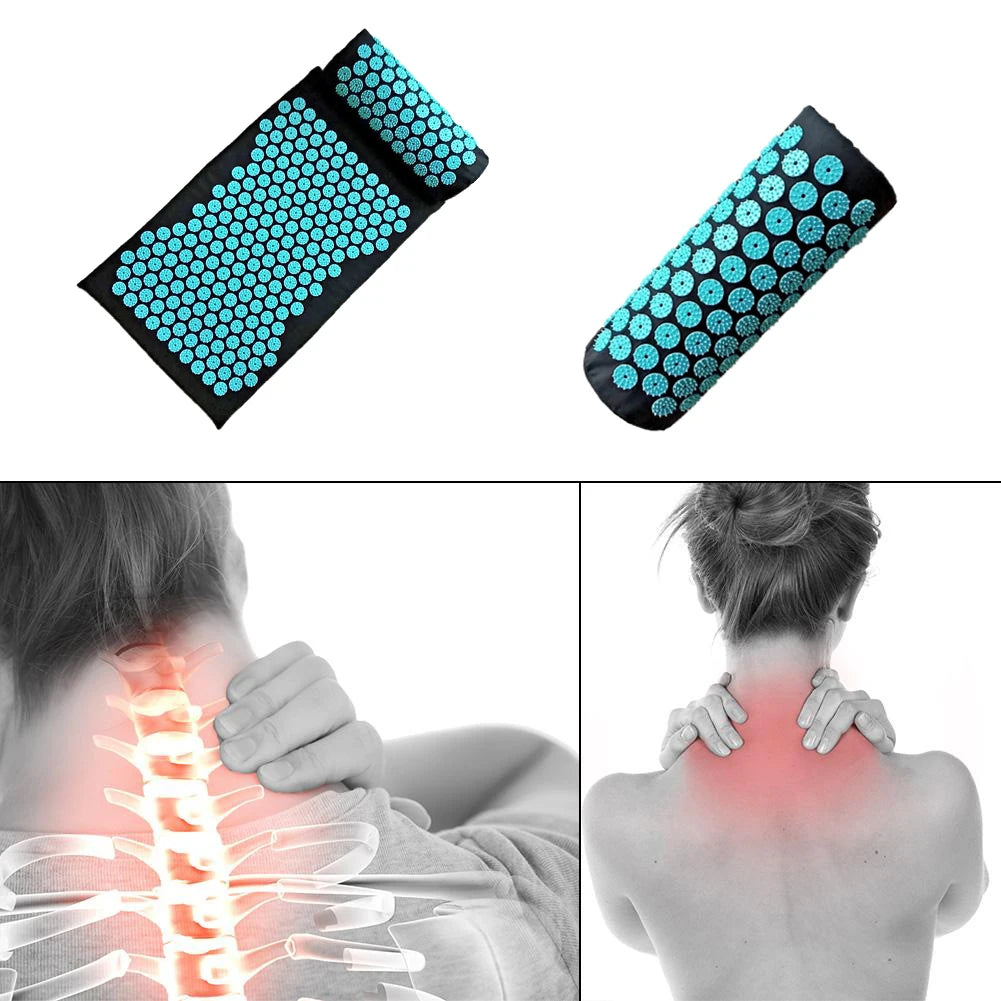 Relieved Muscle Yoga Mat Pain Massager Acupuncture Massage Cushion Pillow Body Head Tension Spike Pad for Yoga Equipment