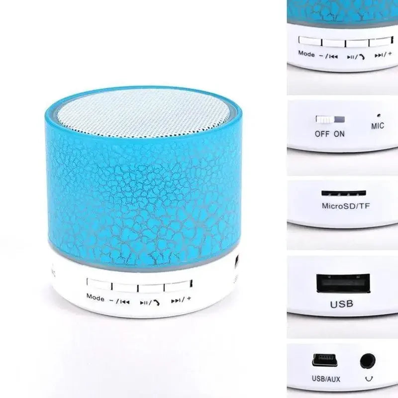 Led Light Crack Wirless Bluetooth Speaker Outdoor Sound Box Small Protable Speaker For Mobile Phone