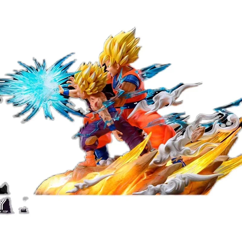 Dragon Ball Z Anime Figure Son Goku Kamehameha Figurine Cell Kakarotto Super Saiyan Ornament Collectible Decor Model Toy Gift