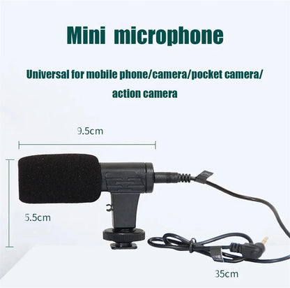 Smartphone Vlogging Kit With Tripod Phone Holder Mini Microphone LED Fill Light Starter For TikTok Live Stream Video YouTube