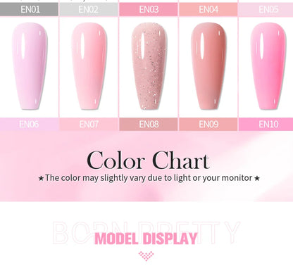 BORN PRETTY 60/30ml Hard Jelly Extension Nail Gel Polish French Nails Nude Pink White Clear Nail Supplies Gel for extension