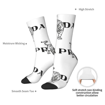 Luxury Brand Socks Fashion Logo Gothic Stockings Unisex Men Comfortable Outdoor Sports Socks Autumn Graphic Anti Skid Socks