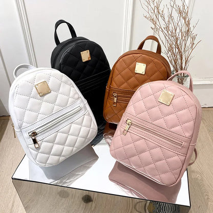 Embroidery small backpack ladies bags Korean version of the girls small schoolbag schoolbag one piece of foreign solid color lov