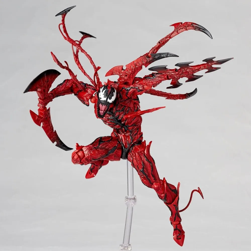 AMAZING YAMAGUCHI Carnage Venom Spider Man Marvel legends Action Figures Joint Movable Change Face Statue Model Doll kids Gifts