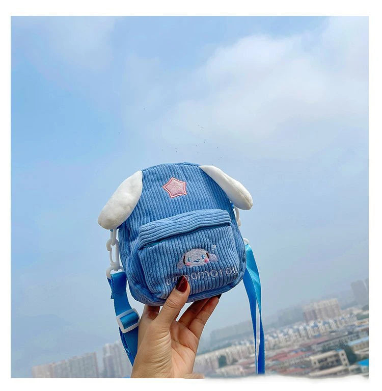 Kawaii Sanrio Plush Bag My Melody Kuromi Cartoon Animal Handbag Cute Cinnamoroll Storage Tote Bags Women Girls Birthday Gifts