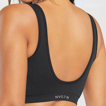 NVGTN Everyday Seamless Sports Bra Spandex  Woman Fitness Elastic Breathable Breast Enhancement Leisure Sports Underwear