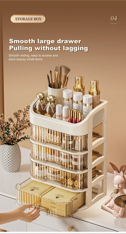 Cosmetic Organizer Makeup Organizer With Drawer Skincare Organizer Eyebrow Pencil Holder Cosmetic Storage Box For Dressing Table