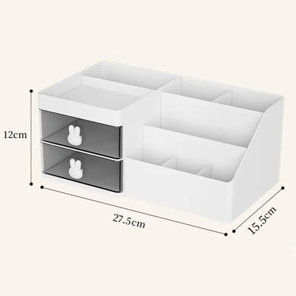 Large Capacity Cosmetic Storage Box Makeup Drawer Organizer Skincare Makeup Stationery Storage Box for Dressing Table Desktop