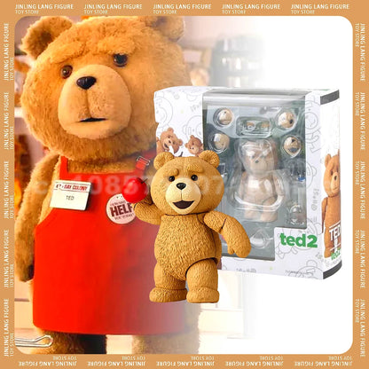 Ted Teddy Bear Bjd Figure Ted 2 Amazing Yamaguchi Revoltech No.006 Teddy Brick Pvc Boxed Movie Model Action Figures Toys Gifts