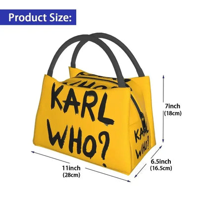 Karl Who Insulated Lunch Bags for Work Office Resuable Thermal Cooler Lunch Box Women