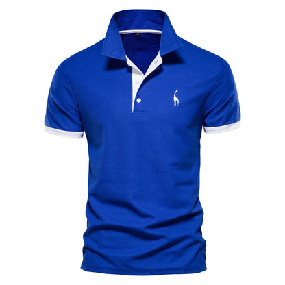 AIOPESON Embroidery 35% Cotton Polo Shirts for Men Casual Solid Color Slim Fit Mens Polos New Summer Fashion Brand Men Clothing