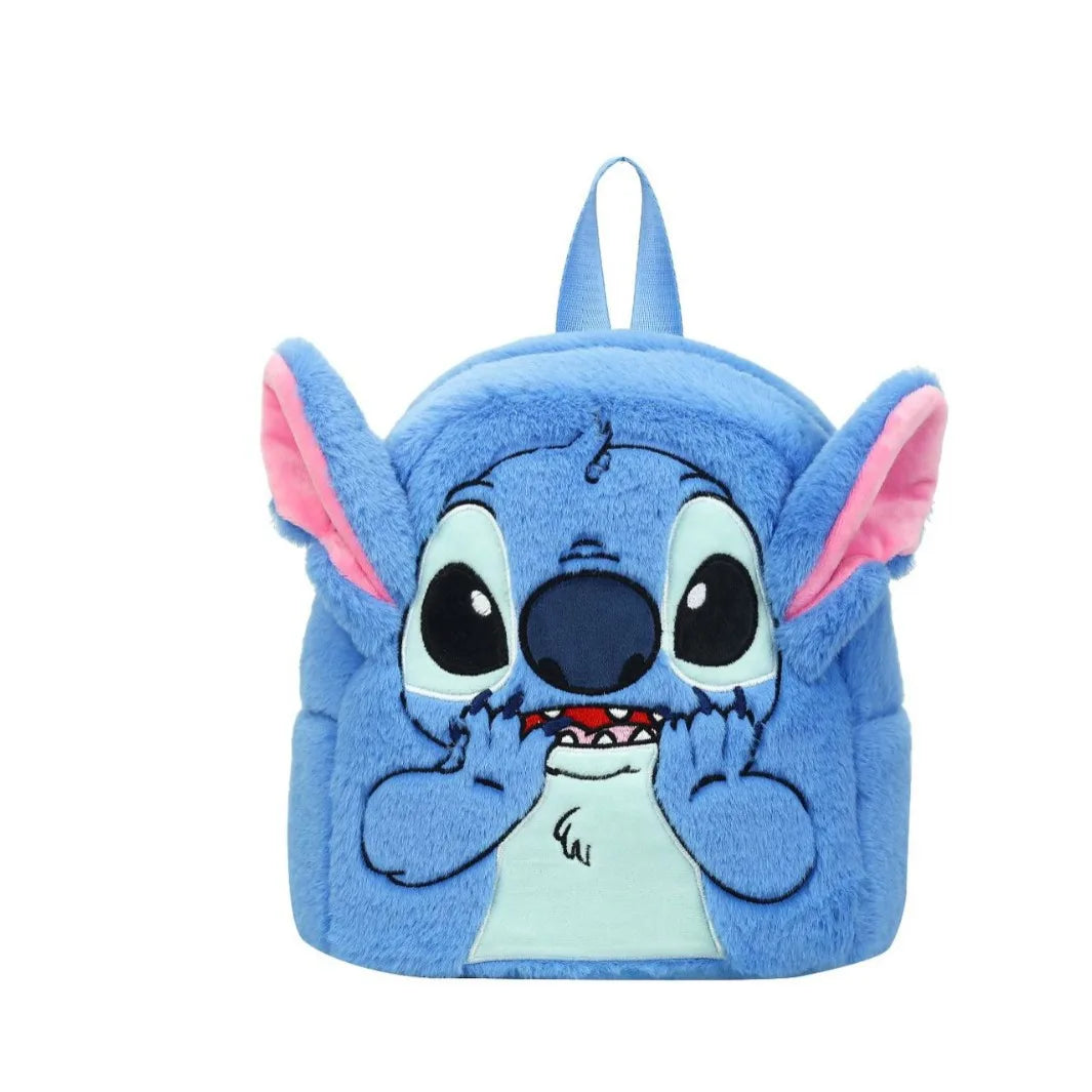 Disney  Stitch Plush New Backpack Cartoon Fashion 3d Mini Women's Backpack Large Capacity Cute Children's Schoolbag High Quality