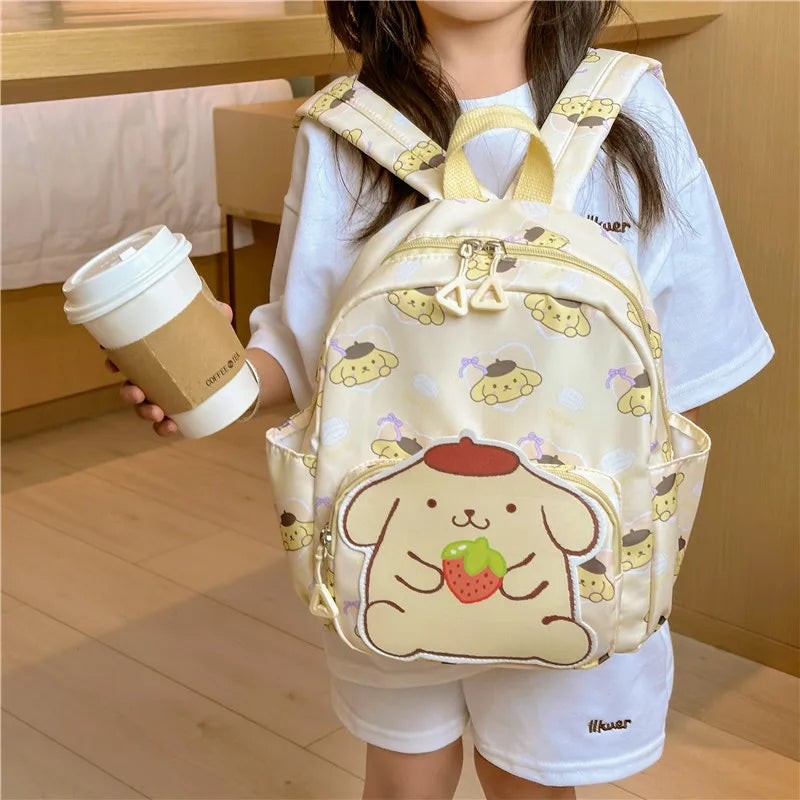 Sanrio Hello Kitty Cinnamoroll Saco De Livro Dos Desenhos Animados, Mochila Estudante Kawaii, Bolsa De Ombro De Alta Capacidade,