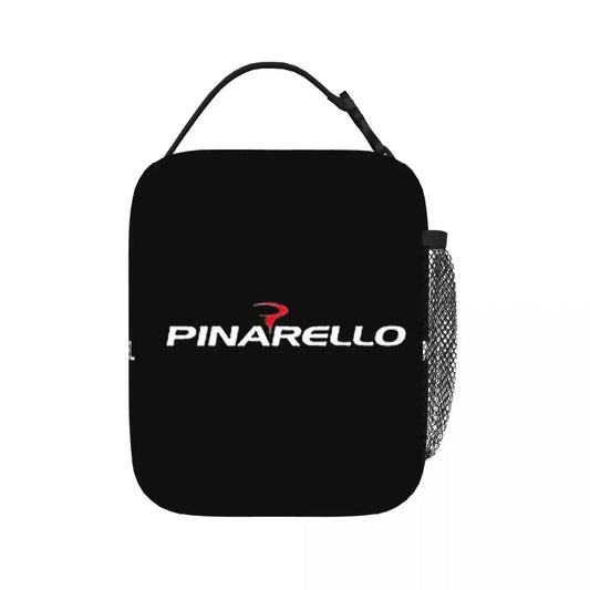 White Script Pinarello Bikes Insulated Lunch Bags Picnic Bags Thermal Cooler Lunch Box Lunch Tote for Woman Work Children School