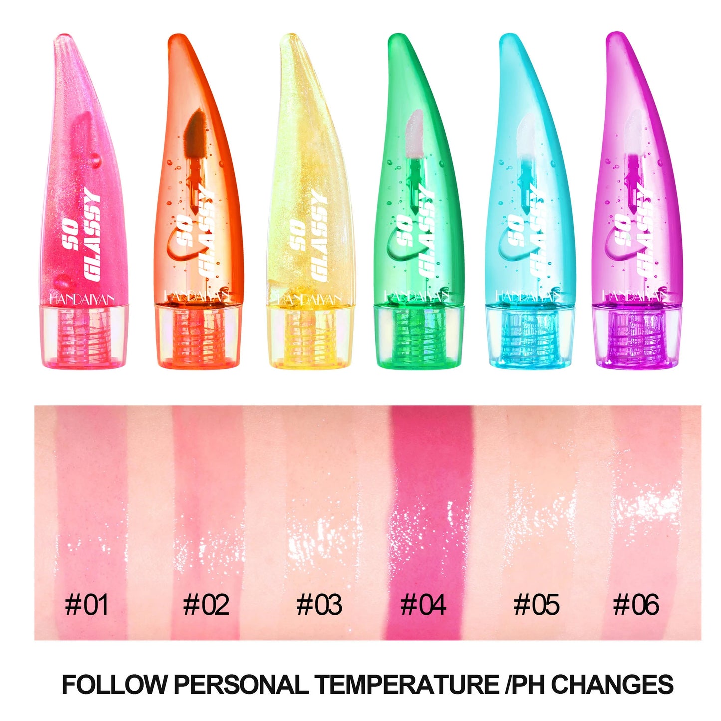 Color Changing Lip Gloss Pearlescent Glassy Lip Oil Natural Pink Moisturizing Lip Balm Reduce Lip Lines Jelly Plump Lips Care