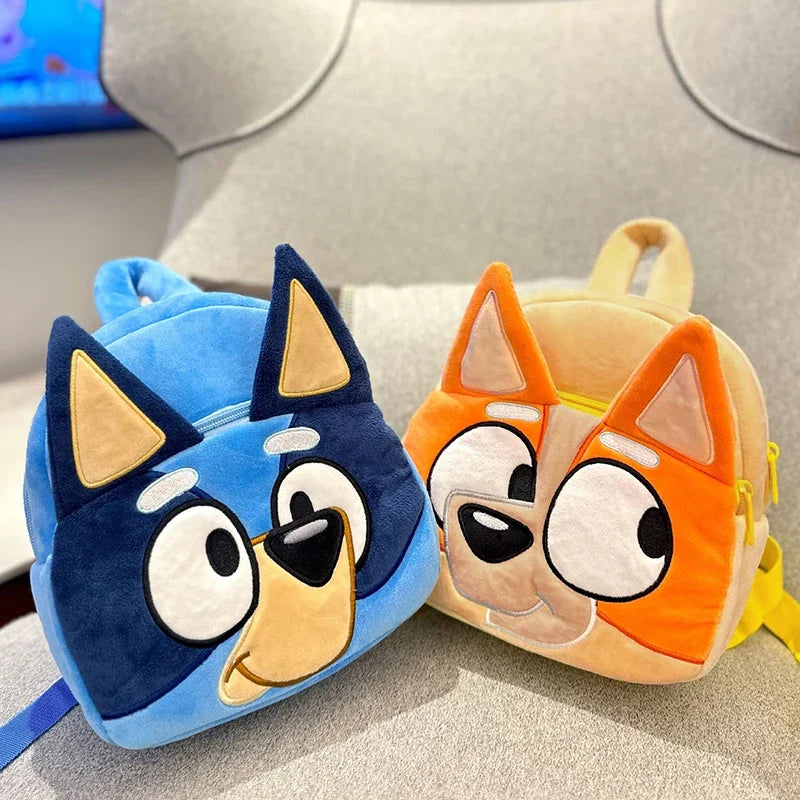 Bluey Anime Figures Kindergarten Kids Schoolbag Cartoon Bingo Plush Family Backpack Picnic Travel Photo Snack Bag Children Gifts