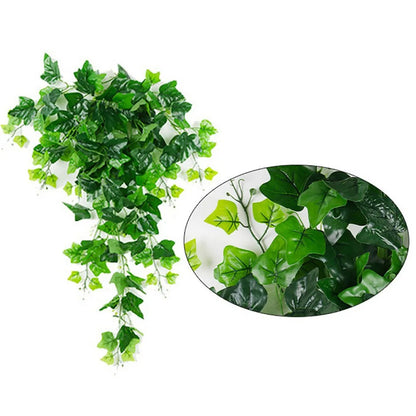 Artificial Plant Green Ivy Leaf Garland Silk Wall Hanging Vine Home Garden Decoration Wedding Party DIY Fake Wreath Leaves