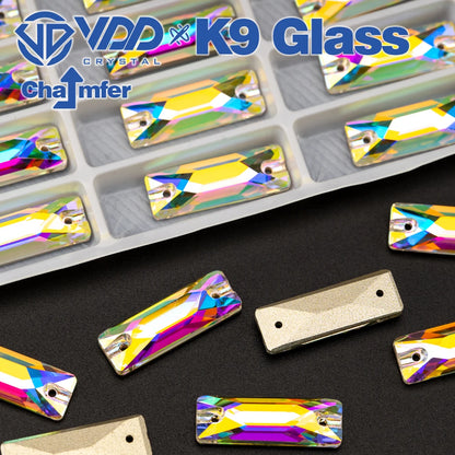 VDD Chamfer AAAAA Top Quality K9 Glass Sew On Rhinestones Sewing Crystal AB Flatback Stone For Clothes Accessories Wedding Dress