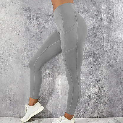 Women Sports Leggings Gym Pocketed Yoga Pants Fitness Running Pants Stretchy Sportswear Plus Size Sports Gym Yoga Pant for Women