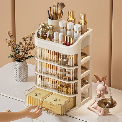 Cosmetic Organizer Makeup Organizer With Drawer Skincare Organizer Eyebrow Pencil Holder Cosmetic Storage Box For Dressing Table