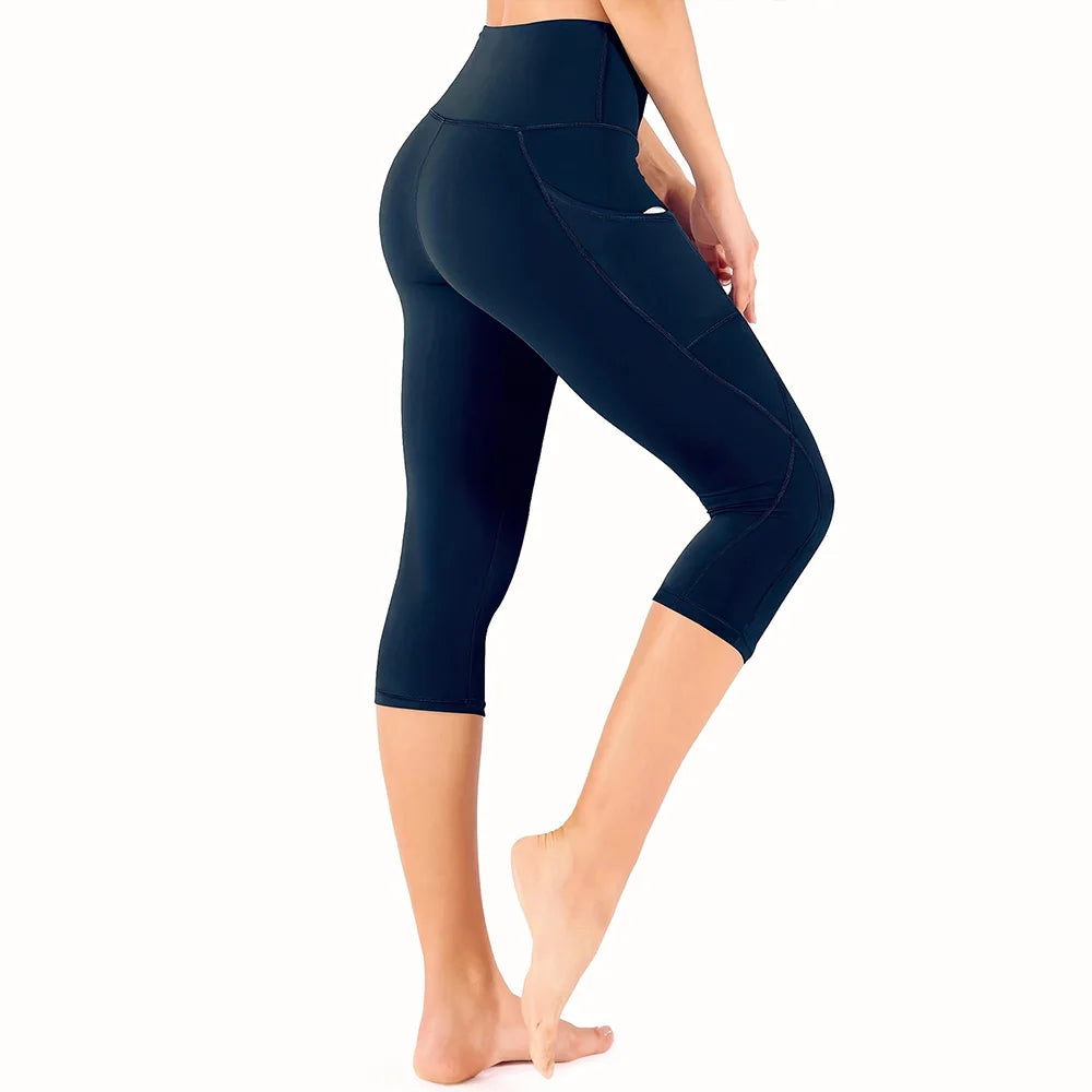 Capri Leggings for Women High Waisted Capri Leggings with Pockets for Women Yoga Pants Workout Capri Pants