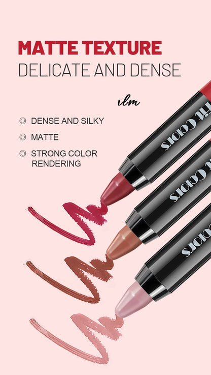 Nude Grey Pink Lip Liner Pen Matte Contour Tint Crayon Lipstick Non-stick Cup Waterproof Sexy Red Lip Shape Makeup Cosmetic