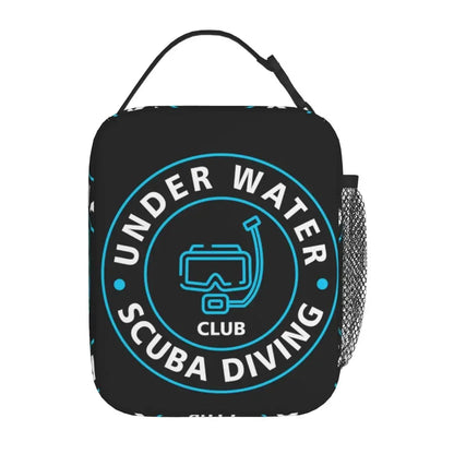 Scuba Diver Flag Resuable Lunch Box for Women Multifunction Dive Diving Thermal Cooler Food Insulated Lunch Bag Office Work